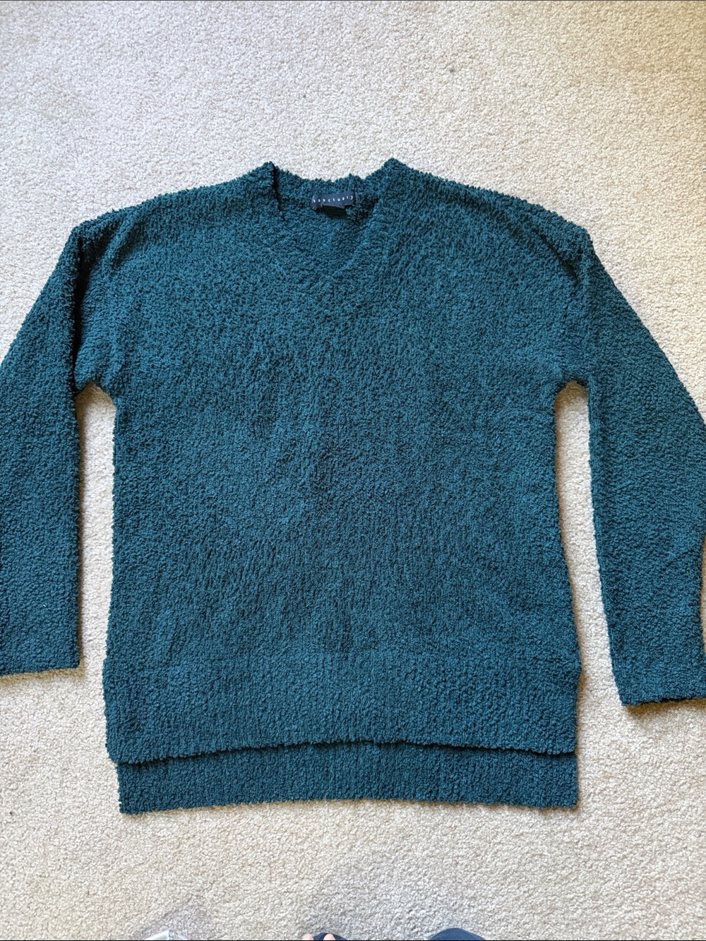 Sanctuary Cozy Oversized Forest Green Textured Sweater